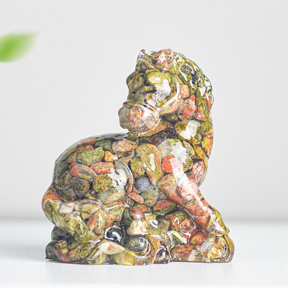 Natural Crystal Resin Figurine With Success Symbol For Home Decoration Gift