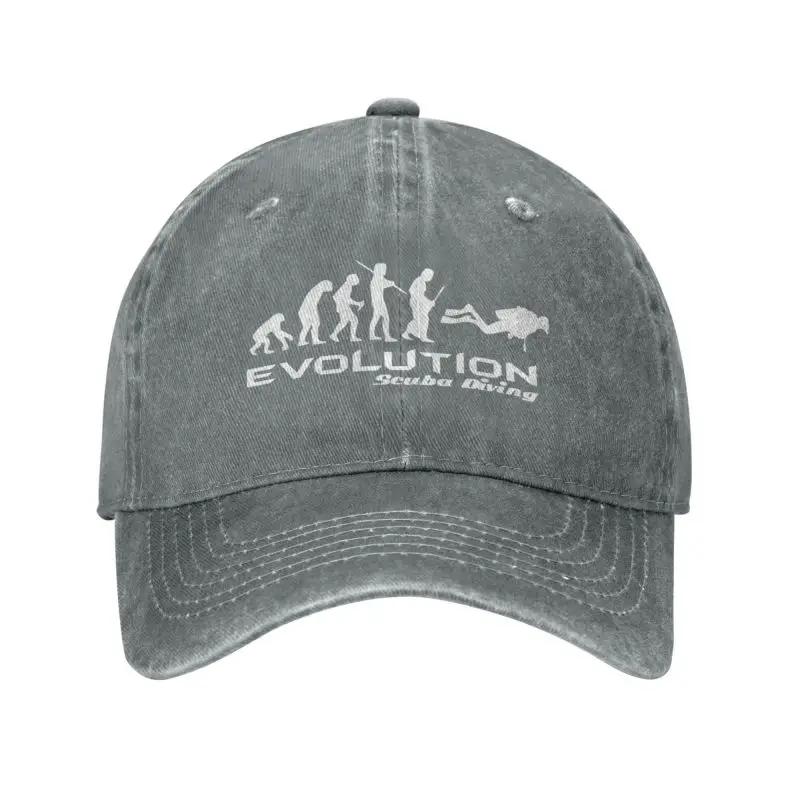 Evolution Of Scuba Diving Baseball Cap Women Men Breathable Funny Underwater Dive Diver Gift Dad Hat Sun Protection