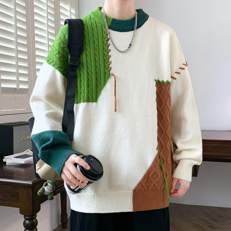 Men's Autumn/Winter Casual Round Neck Loose Knitted Sweater