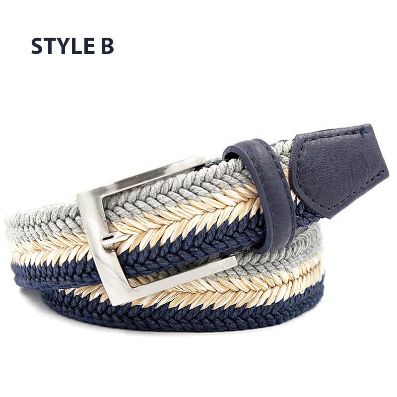 

Плетеный мужской гольф-ремень с пряжкой-штифтом, ремень из вощеной веревки и соломы 130cm