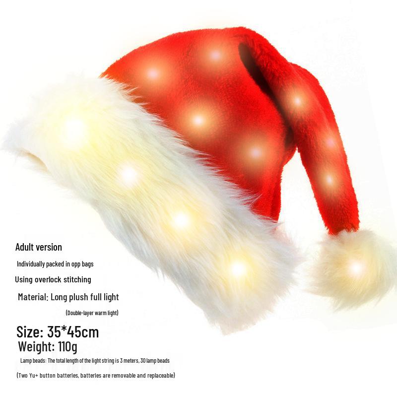 Festive Plush Christmas Hat for Adults & Kids - Perfect for Holiday Parties & Decorations