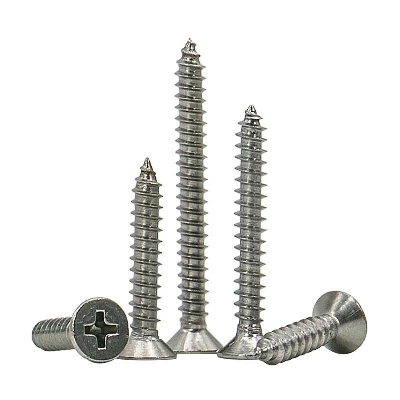 304 Stainless Steel Cross-Recessed Countersunk Self-Tapping Screws