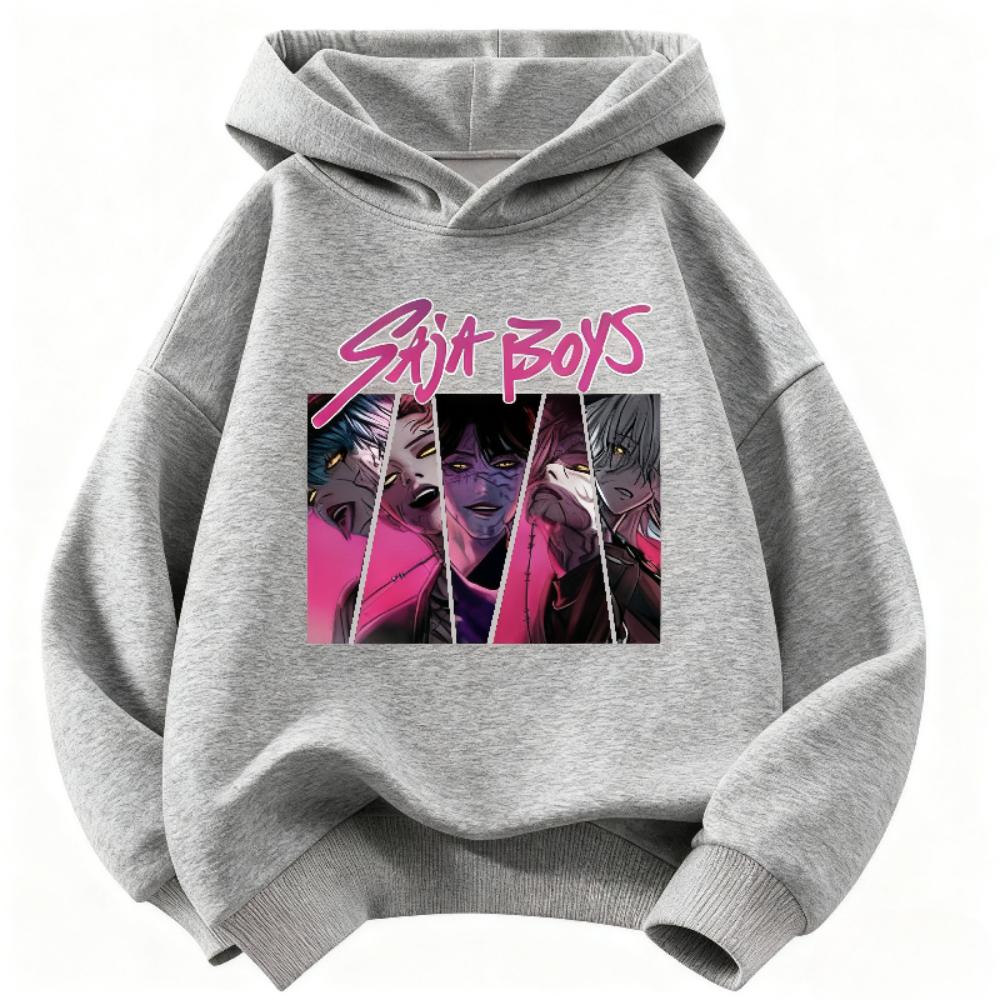 Autumn/Winter Warm K-Pop Demon Hunter Children's Hoodie, Fashionable and Versatile Children's Hoodie Sweatshirt