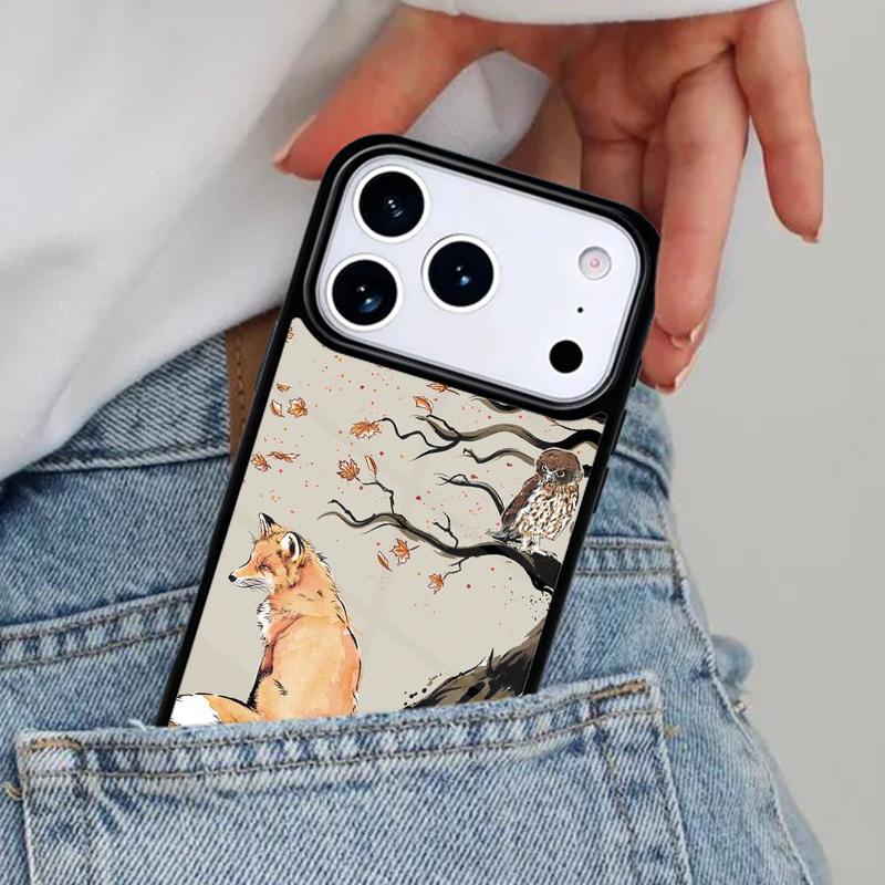 Schattig Dier Vossen zachte Telefoonhoesje voor iPhone 16e 15 14 13 12 17 Pro Max Plus Air 17pro Cover Coque