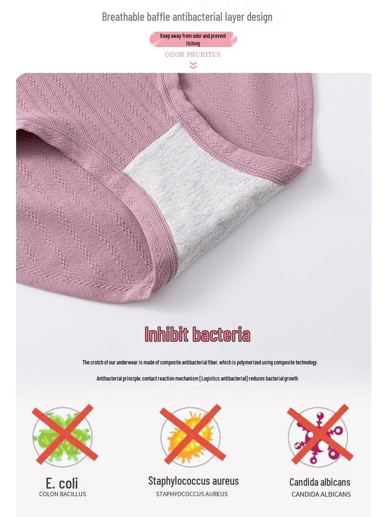 High-Waisted Cotton Briefs for Middle-Aged and Elderly Women - Comfortable, Breathable, Plus Size.