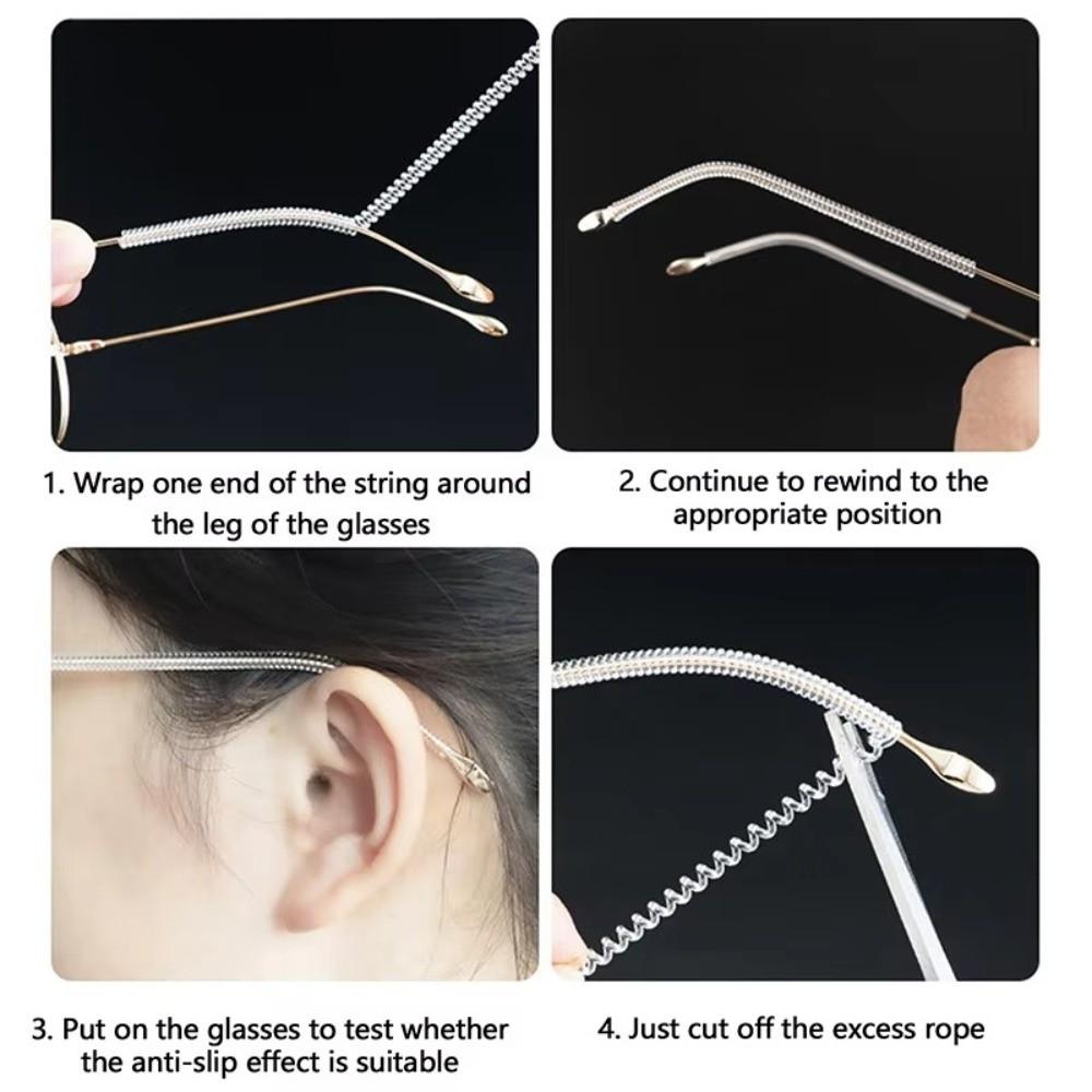 1PC Anti Slip Ear Hook Eyeglass Temple Tip Holder Spring Design Eyeglasses Grip  for Eyeglass