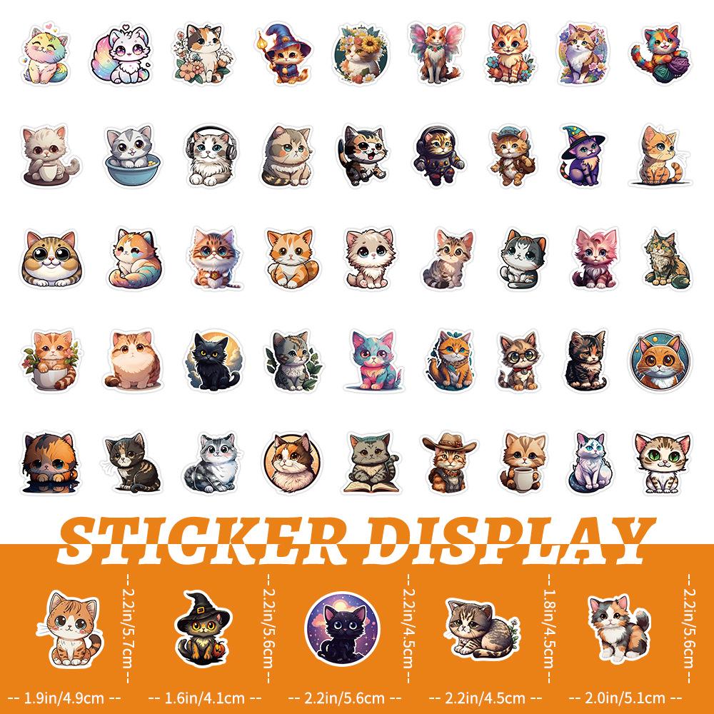 70 Sheets Kitten Stickers: Cute Cat Memes & Realistic Internet-Famous Cats Collection