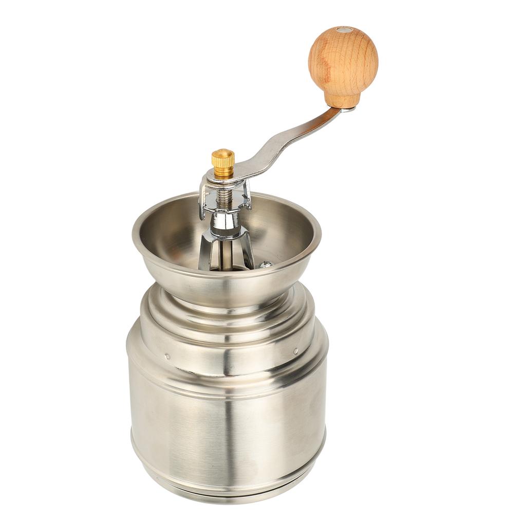 Manual Coffee Grinder Hand Coffee Bean Mill Stainless Steel Wood Hand Crank Mill for Home Use with Coarseness Easy to 2-8 Servings Ca