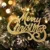 Decorative Party Supplies Merry Christmas Letter Sign for Tree, Glitter Plastic Hanging Window Ornaments Ornaments, Sparkling Letters Pendant Holiday