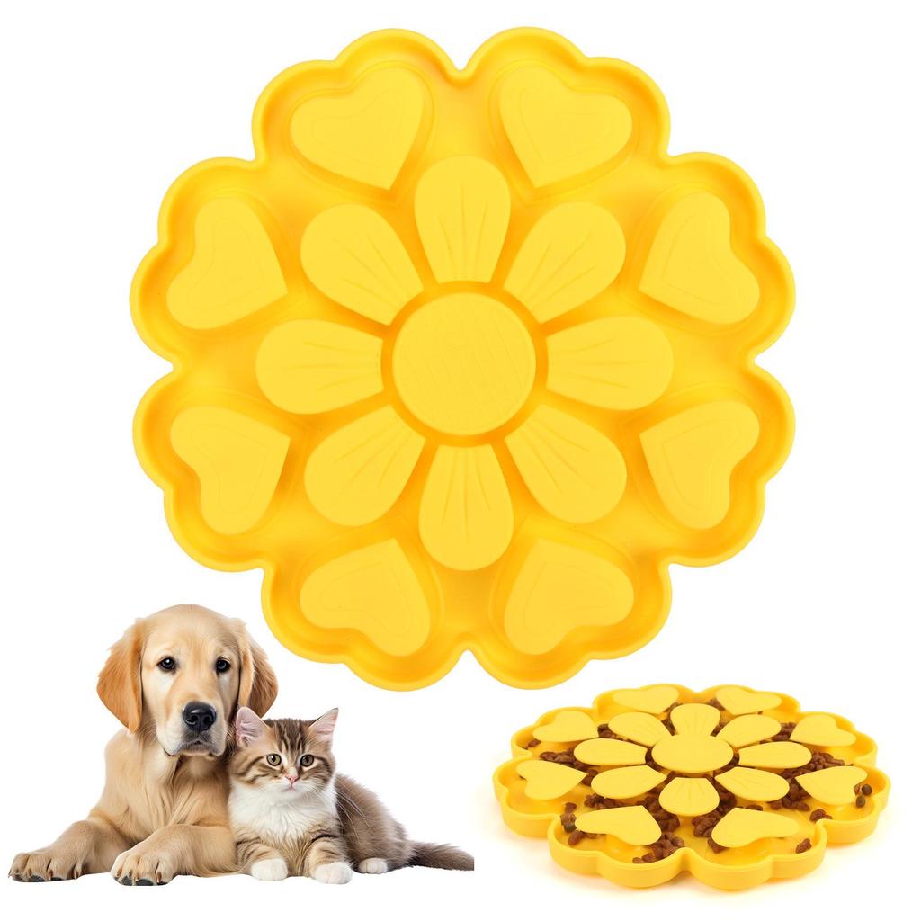 Silicone Pet Licking Mat with Suction - Anti-Choke, Anti-Slip Slow Feeder for Cats & Dogs