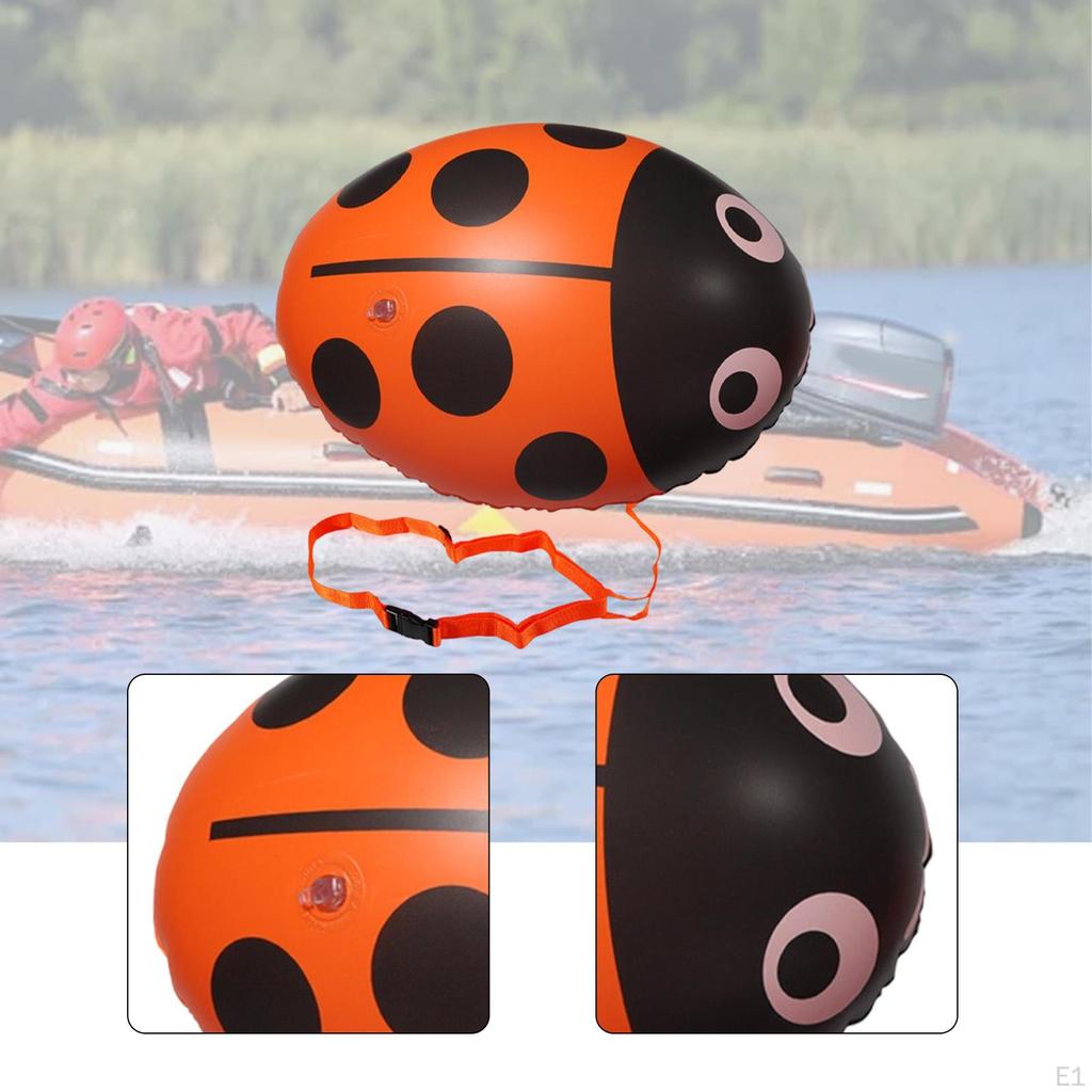 Swim Buoy Highly Visible Adjustable Belt for Boating Kayaking Shallow Diving