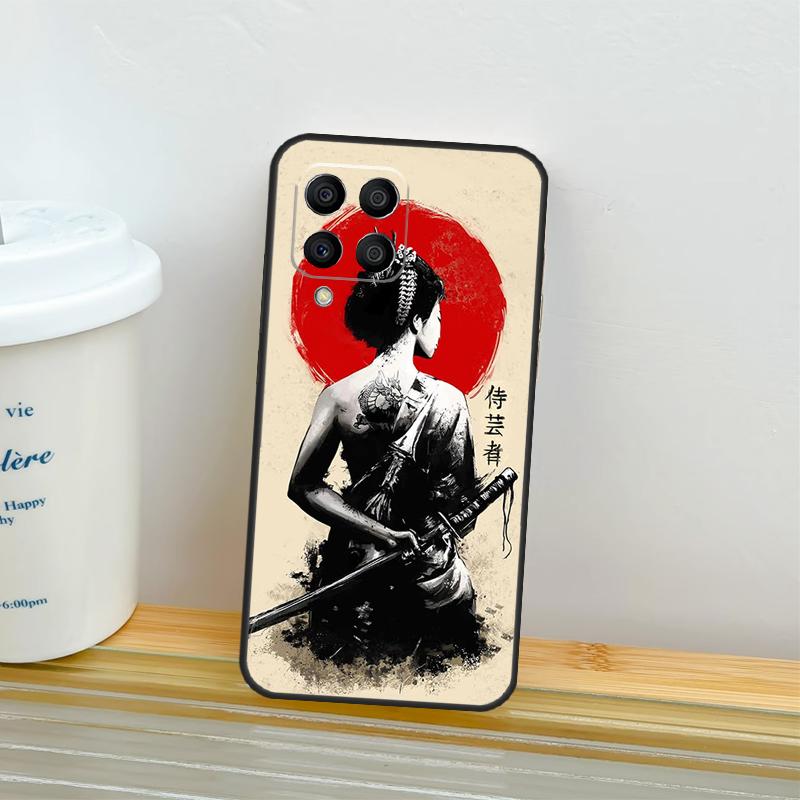 Samurai Warrior Geisha Case For Samsung Galaxy M21 M31 M11 M13 M54 M34 M14 M56 M36 M16 M53 M32 M52 M35 M55 M15 M06