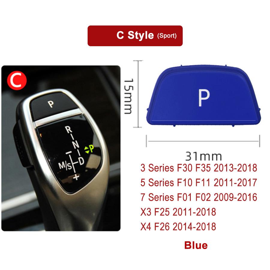 Car Gear Shift Lever Auto P Parking Button Cap Cover For BMW 3 5 7 X3 X4 X5 X6 Series E90 F30 F10 F01 F25 F26 E70 F15 F16