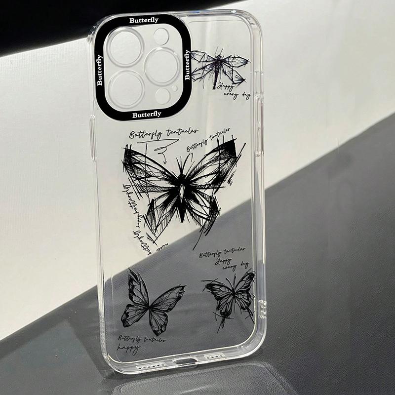 Phone Case For Infinix Zero 30 4G Hot 30i 40 Note 30 Pro Smart 8 7 Tecno Spark 10 20 Pro  Cover Soft Silicone Capa Butterfly