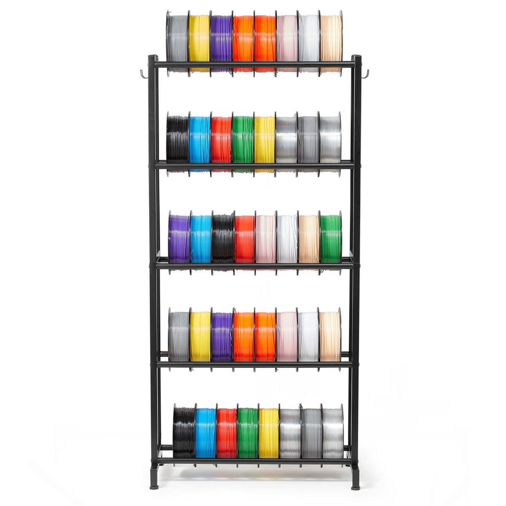 3D Printer Filament Storage Rack, 5 Tier Heavy Duty Storage Shelves for 3D Printing Filaments, Filament Spool Holders Racks for 3D Printing Studio,