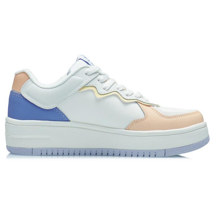 New LiNing Rise The Phoenix Anti Slip And Wear Resistant Lightweight Low Top Skateboard Shoes Women's Mist White AGCT380-1