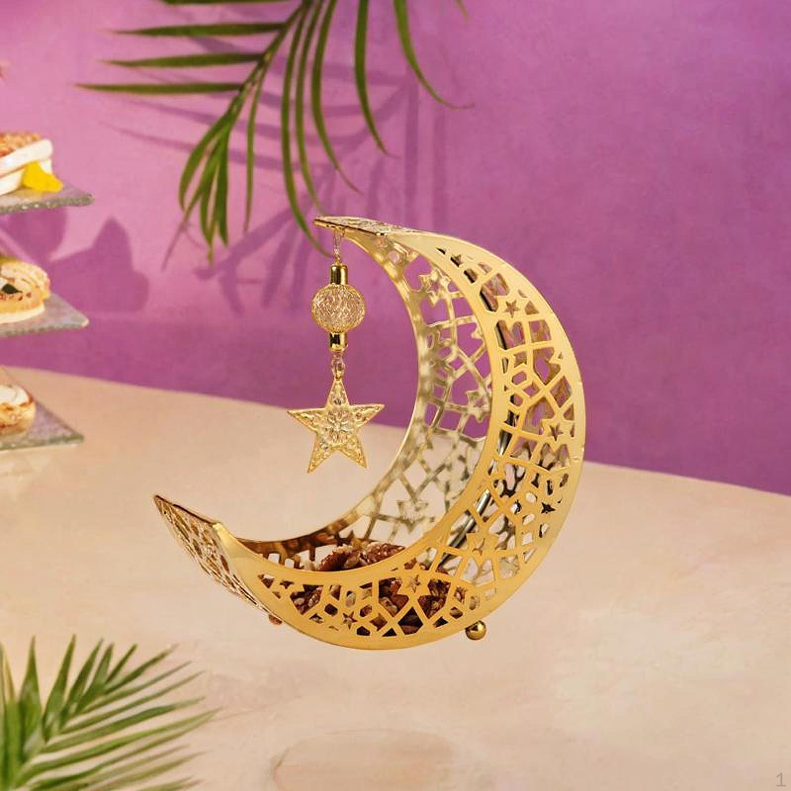 

Тарелка для ужина Ид Мун Поднос Мубарак Сервировка еды Исламская выпечка для печенья 17.5cmx7cmx18cm