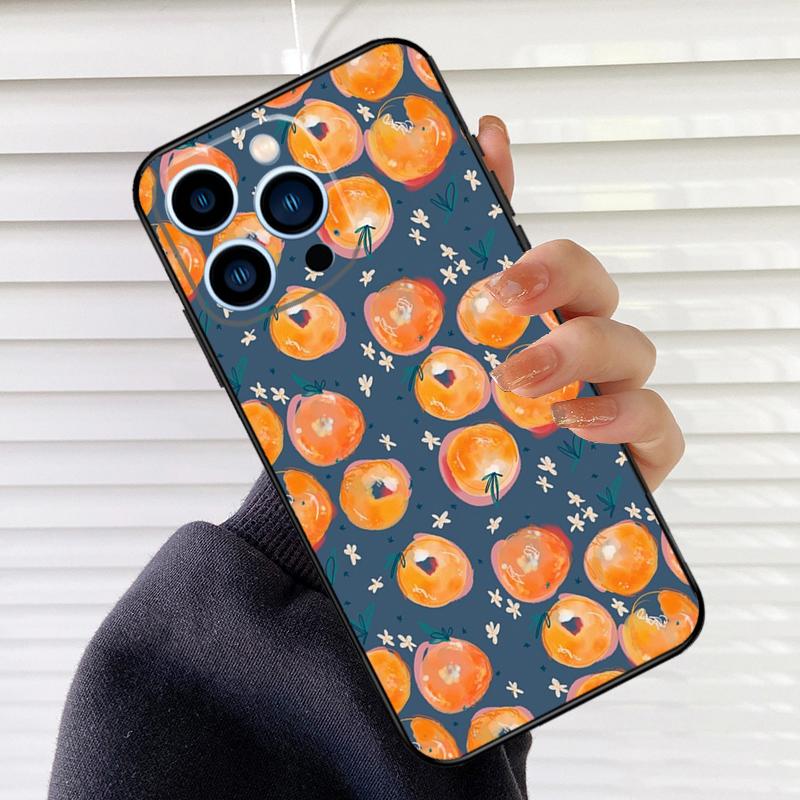 Summer Fruit Orange Phone Case For iPhone 16 15 14 13 11 12 17 Pro Max mini 15 16 Plus 16e 17 Air Cover Fundas