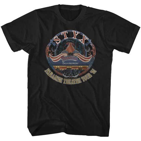 Styx Paradise Theatre Tour 81 Gala Premiere Men T Shirt Rock Music Merch XXL