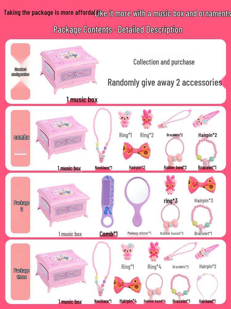 Little Girl Princess Ballet Music Box - Rotating Crystal Ball Birthday Gift for Children