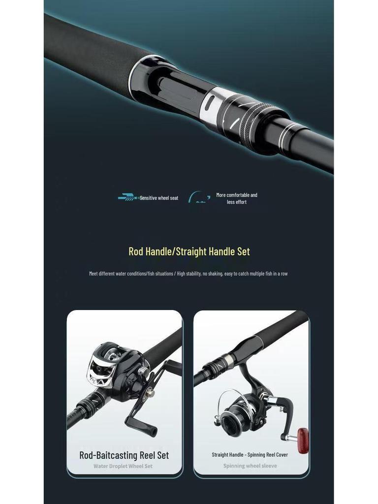 Portable Carbon Fiber Telescopic Mini Lure Rod & Baitcasting Reel Set for Long Cast