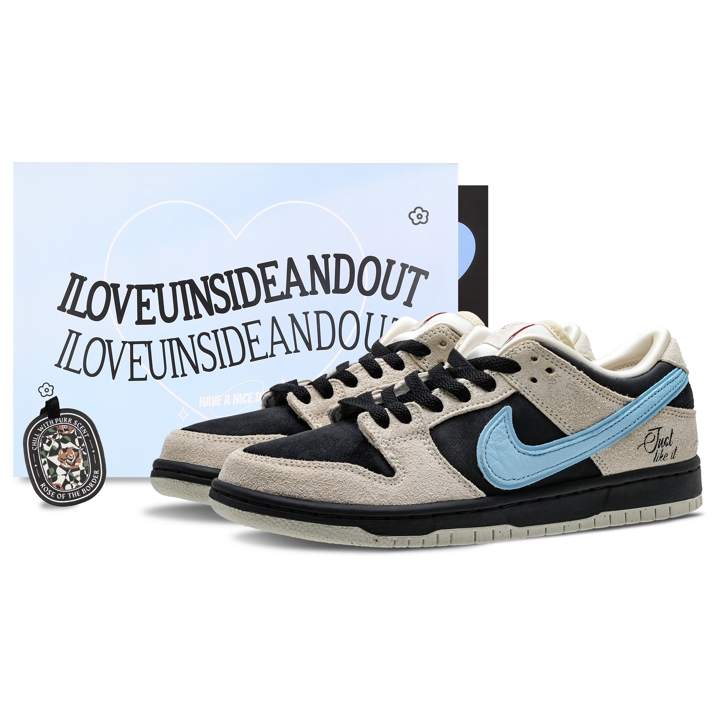 

Nike Dunk Dolphin Thermal Slip Resistant And Abrasion Resistant Low top Skateboard Shoes Unisex Black Gray Blue FZ5654-100(Team62-) 36.5