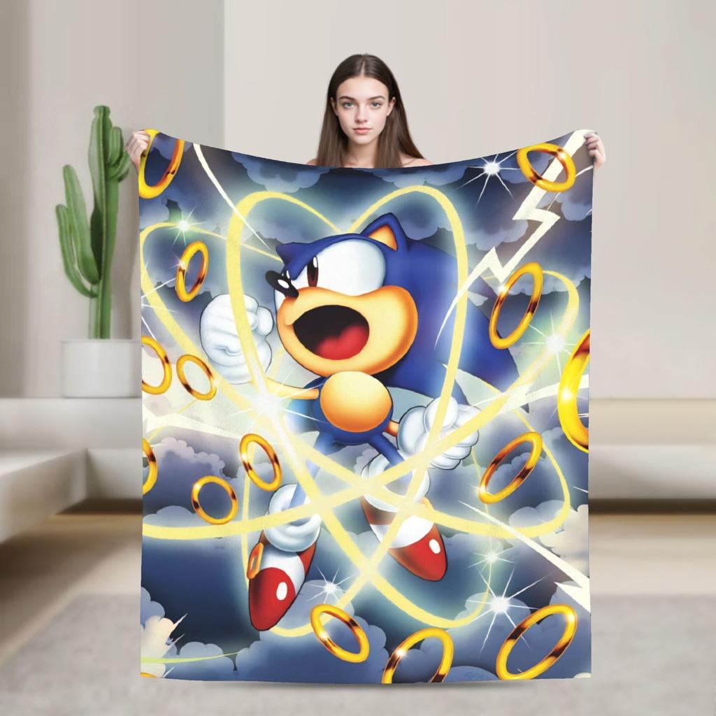 Sonices the H-Hedgehogs Blanket Soft Funny Plush Throw Blanket For Kids Adult Couch Chair Flannel Bedspread Bed Cover