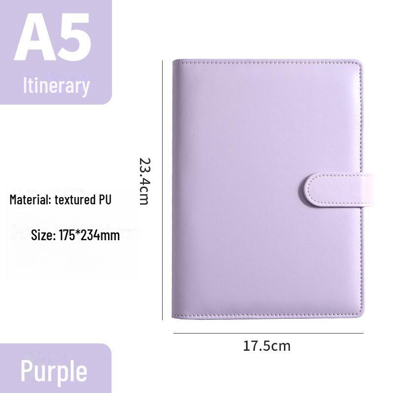 Colorful Detachable 2025 English Calendar Square PVC Loose-Leaf Notebook Pages