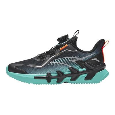Bequeme Vielseitige Niedrige Laufschuhe Kinder Sneaker Schwarz Grün A12445510-2
