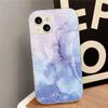 Purple Smudged Marble for iPhone17 Airbag Mobile Phone Case Apple 15promax Anti-drop 14/16