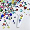 1440 pcs Sparkle DIY Crystal Beads Nail Art Mix Color Glass Rhinestone Jewelry Accessory 3D Nail Sparkle Decoration Beauty Craft