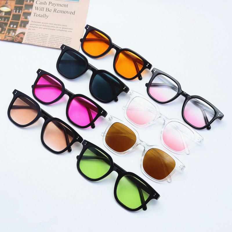 Sunglasses Women Plain Blush Glasses Sunset Gradual Change Brown Black Frame Sunglasses Sunglasses Men Uv Protection