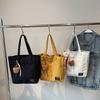 2025 new trendy Korean version ins versatile lazy fashion student women's shoulder bag men's casual simple canvas bag