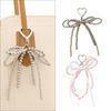 Stylish Ribbon Bowknot Backpack Keyring Fashionable Keychain Fashionable Beaded Charm Pendant Accessory Gift for Women