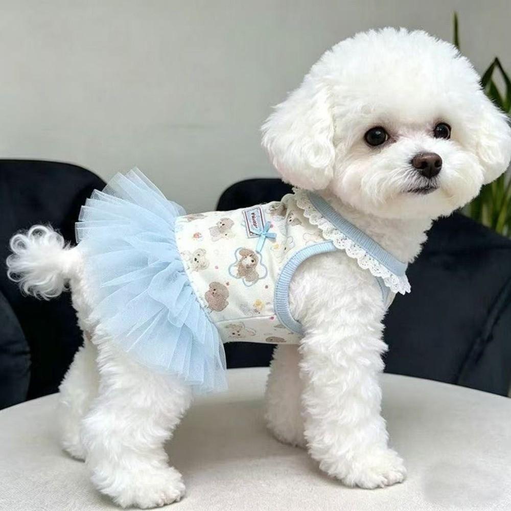 Soft Thin Summer Dog Dress Cute Style Princess Dress New Teddy Dog Skirt for Small Dogs