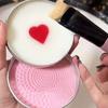 Makeup Brush Cleaner Soap Cleaning Mat Multi-purpose Makeup Sponge Portable Travel with Silicone Cosmetic Scrubber Cleaning