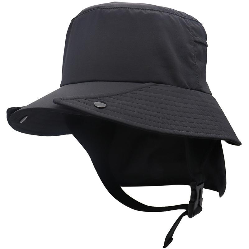 New fashion fisherman hat couple big eaves detachable stackable trekking wild adventure fishing neck protection surf basin hat