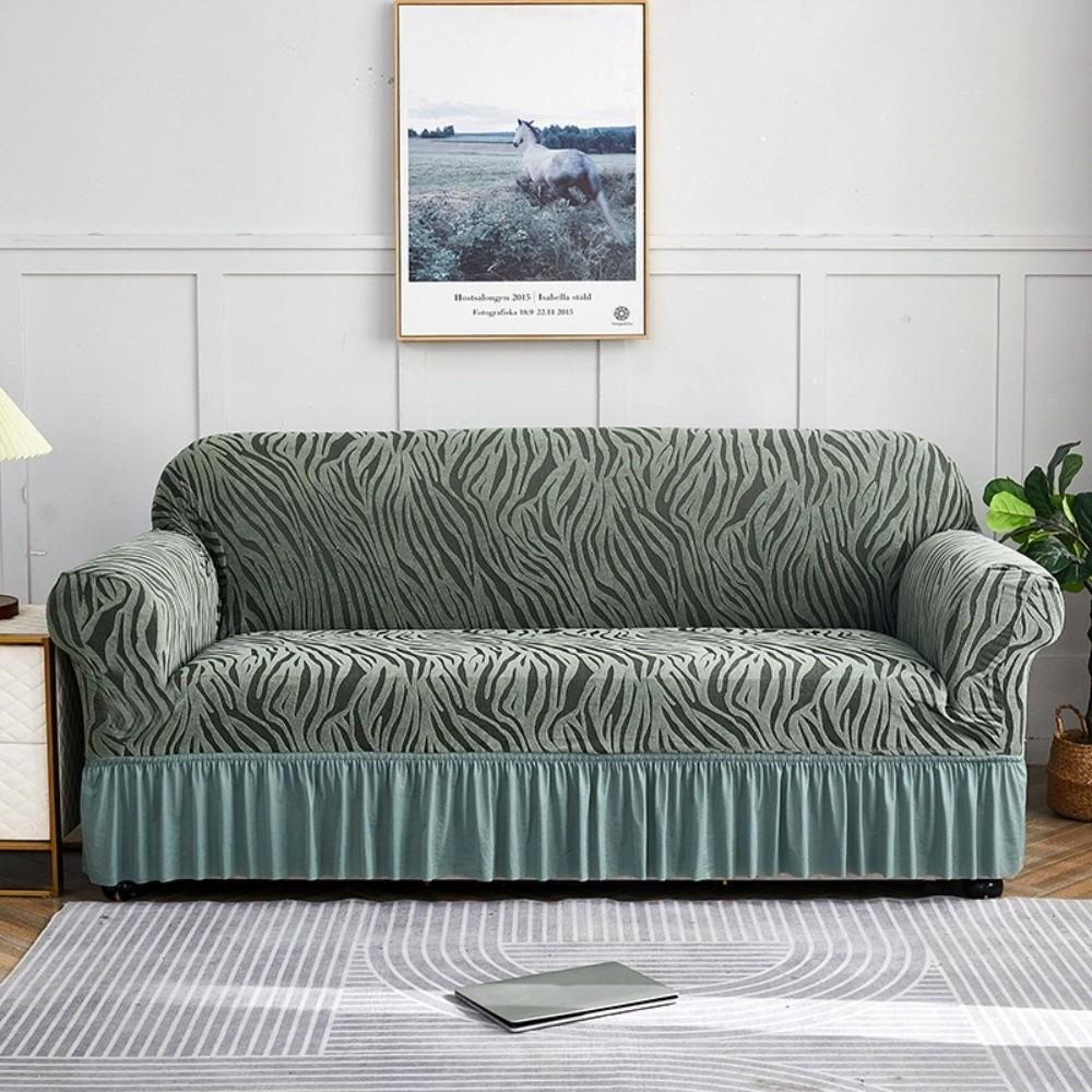 Stretch Fabric Full Cover Sofa Cover Sea Wave Pattern Dustproof Sofa Cover  Home Decoration
