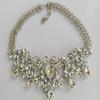 2026 New Fashion Green Clear AB Crystal Rhinestone Choker Necklace Women Indian Statement Large Collar Big Bib Necklace Jewelry