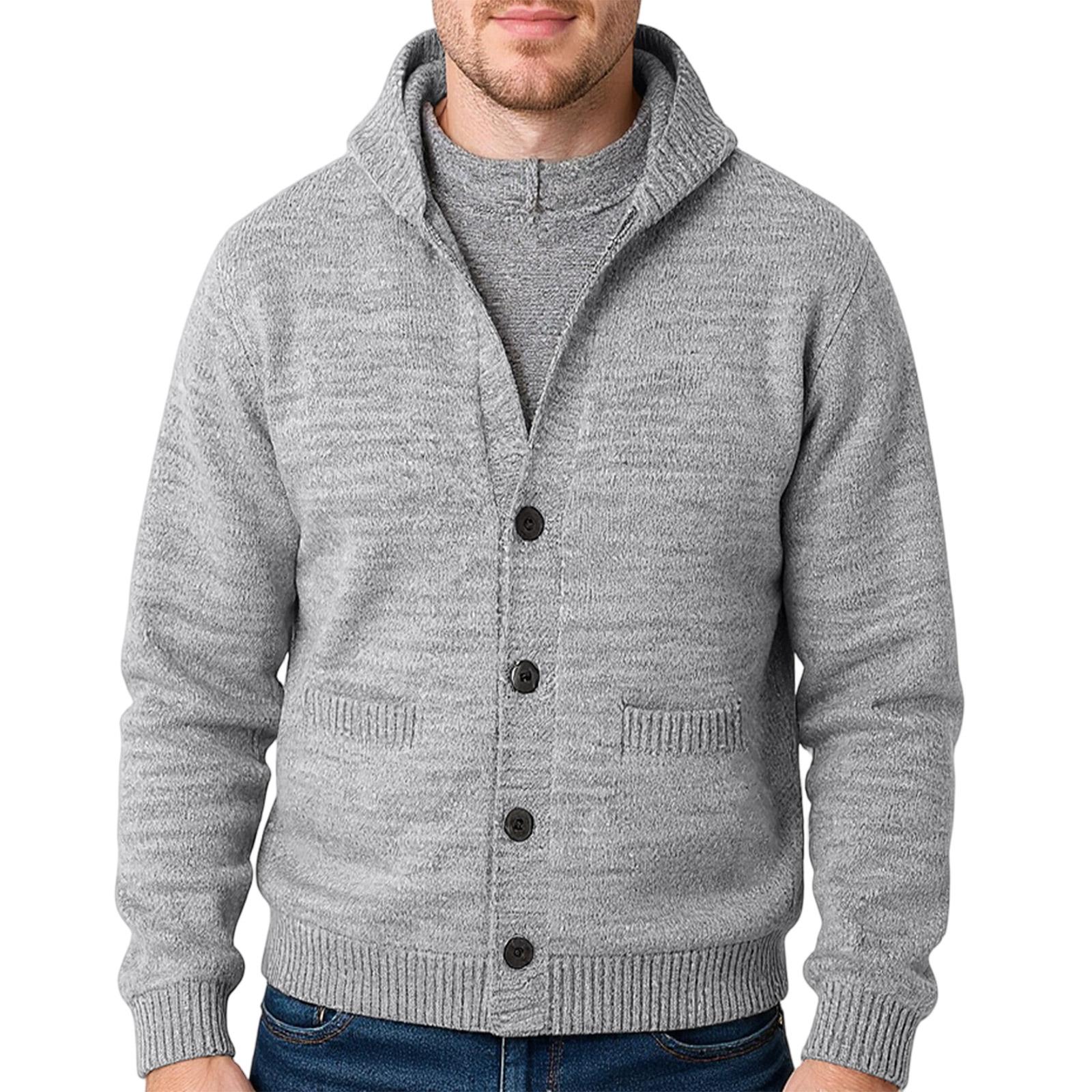 

Мужской кардиган на пуговицах, винтажный модный свитер M