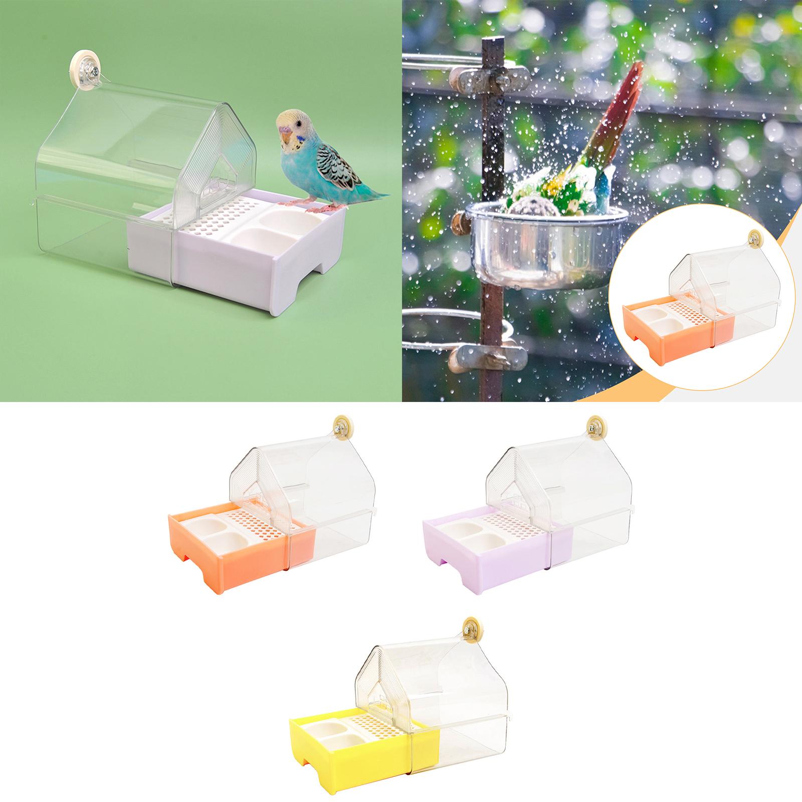 Parrot Bathing Box Pet Supplies Parrot Bath Tub for Budgies Finches Canaries giallo