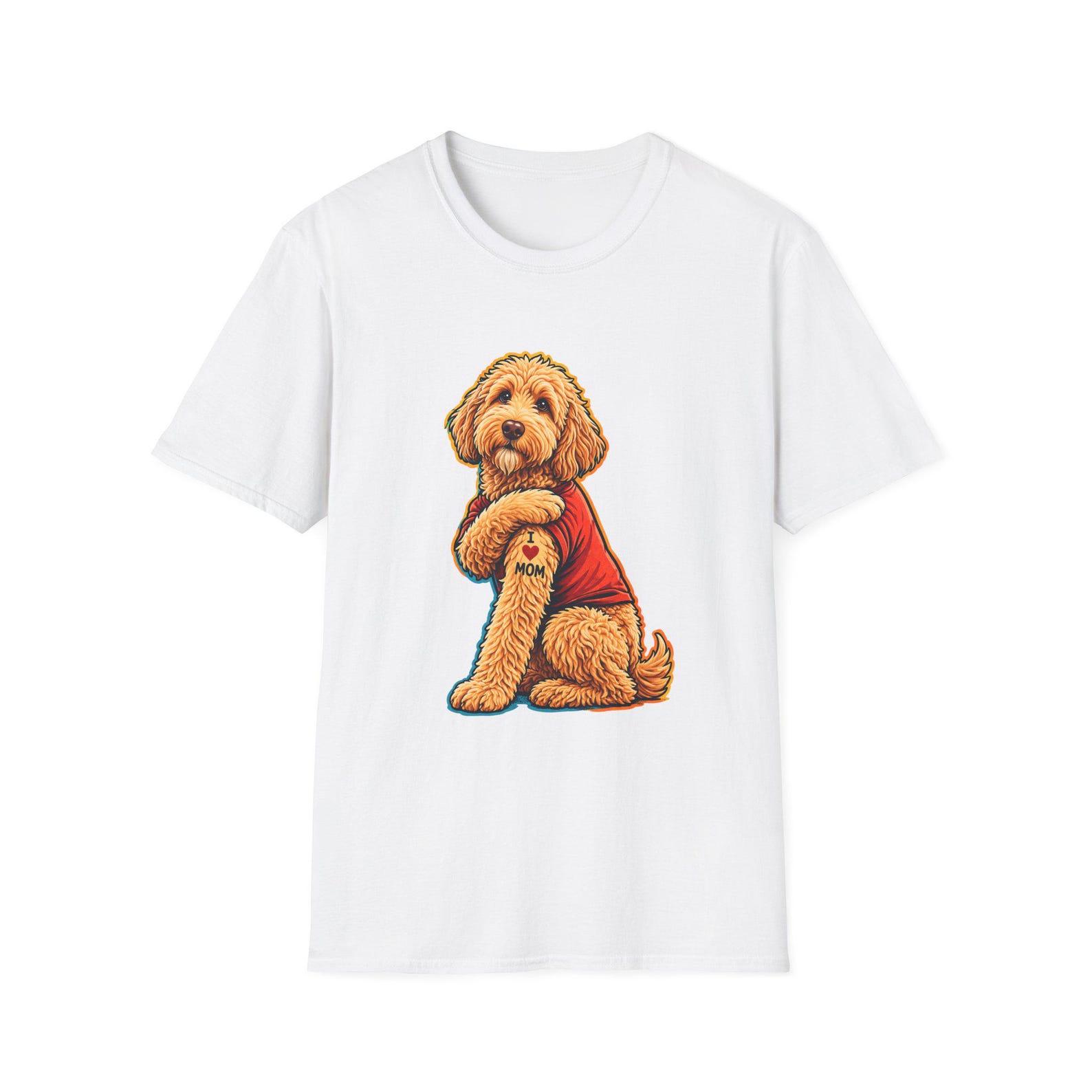My Golden Doodle Loves Me I Love Mom T-Shirt 4XL