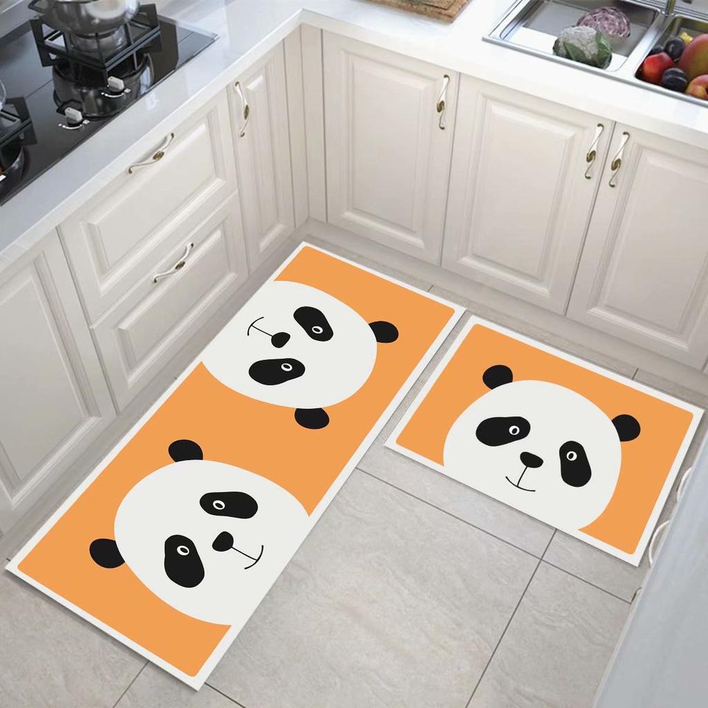 Cartoon Kitchen Floor Mat, Water-Absorbing And Oil-Absorbing Diatom Mud Floor Mat, Wear-Resistant And Dirt-Resistant L-Shaped Floor Mat, Anti-Skid Ma