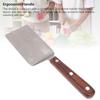 Frying Spatula Wood Handle Stainless Steel Multifunctional Shovel for Barbecue Grill Kitchen Cooking