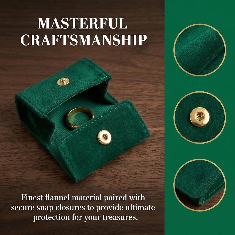 Soft Velvet Jewelry Pouch Mini Portable Bag with Snap Button Storage for Earrings Rings Small Accessories Travel Organizer
