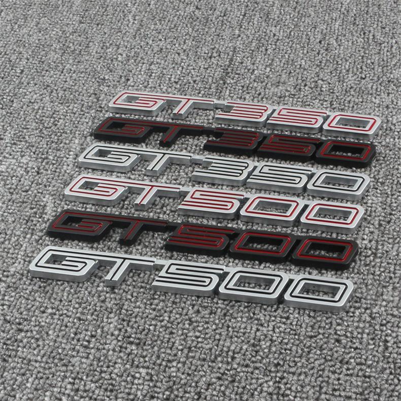 3D Metal Car Sticker GT Trunk Fender Logo Decals For Mustang Shelby GT GT350 GT500 Badge Emblems Parts Accessories