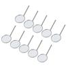 10pcs Type 5 Dental Inspection Mirror Stainless Steel Clear Observation Oral Care Teeth Mirror