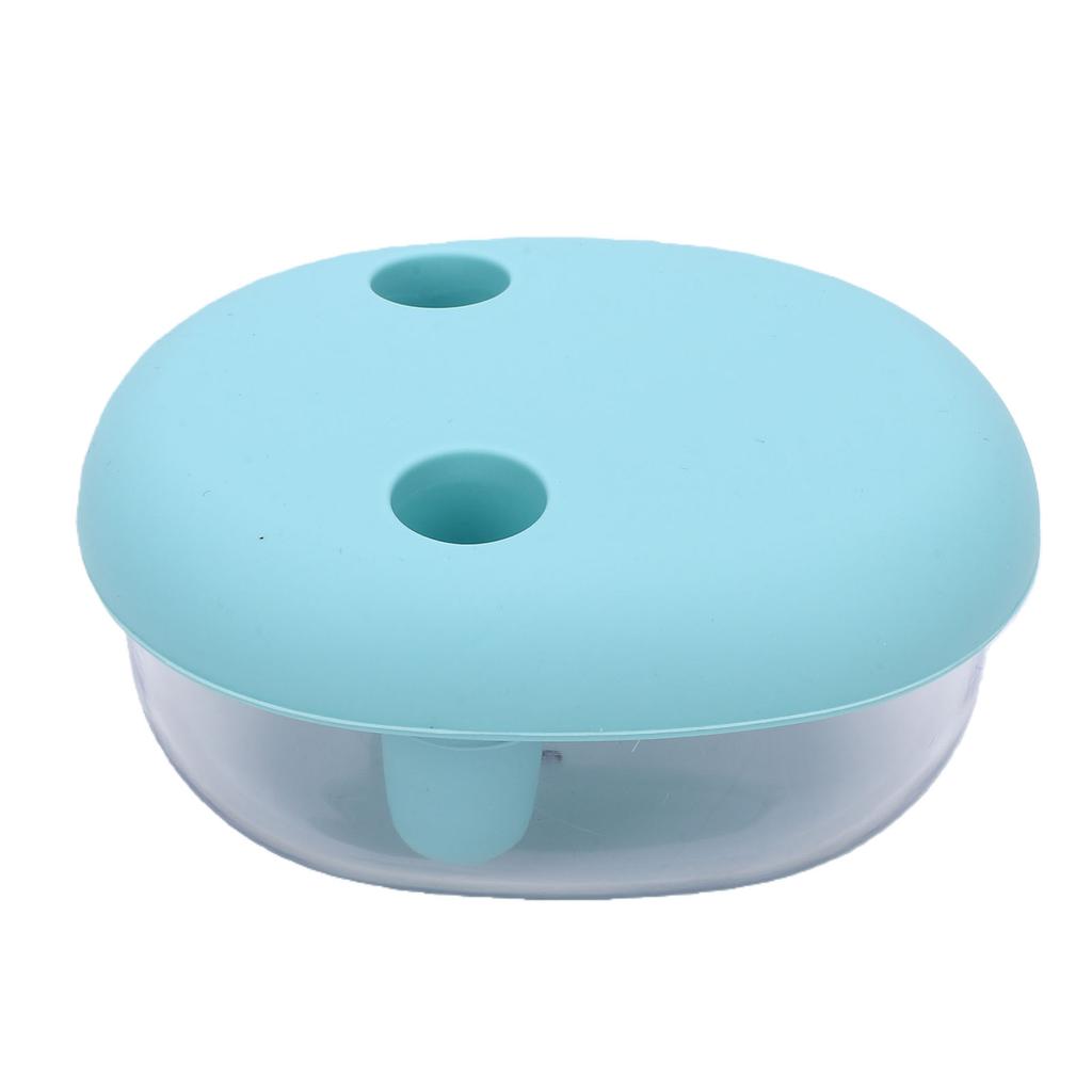 2-in-1 Snack Fingerbehälter Silikon Fingerdeckel Tragbar Auslaufsicher Freihändig Snackbehälter Blau