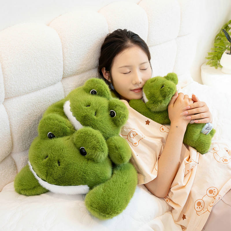 30-60cm New Lying Frog Plush Toy Playful Green The Frog Prince Bed Soothing Doll Sleep Accompany Pillow Birthday Gift