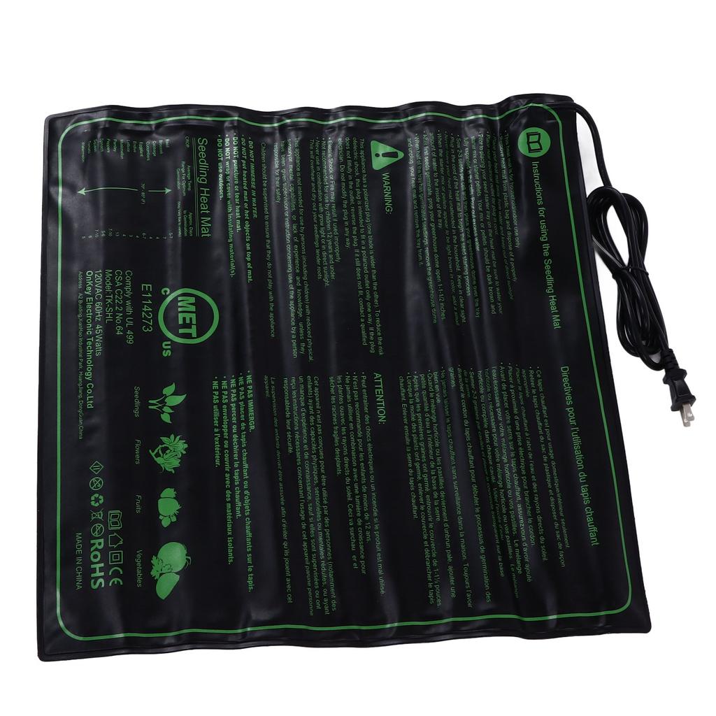 Plant Nursery Mat Silicone 20 X 20 Inch Waterproof Seedling Heat Mat for Pets Nursery